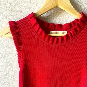 Michael Kors red midi dress